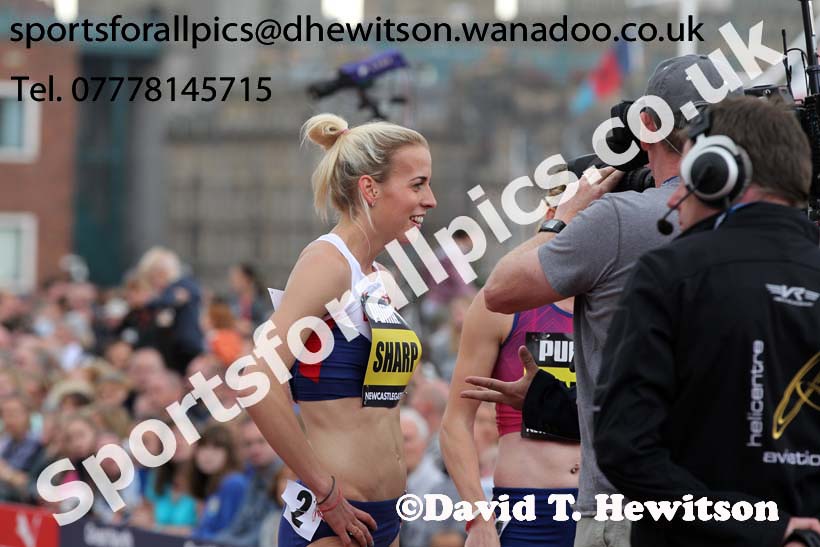 Lynsey Sharp interview after winning the 500 metres, Great North CityGames. Photo: David T. Hewitson/Sports for All Pics